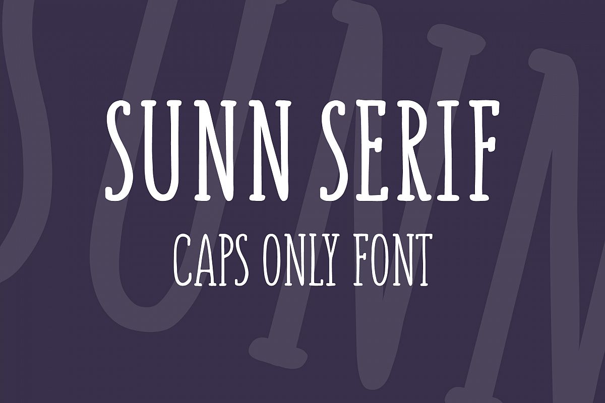 SUNN Serif Caps Only Font example image 1