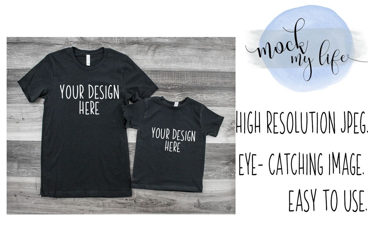 MockUp Bella Canvas Shirt / Shirt Set Mockup example image 1