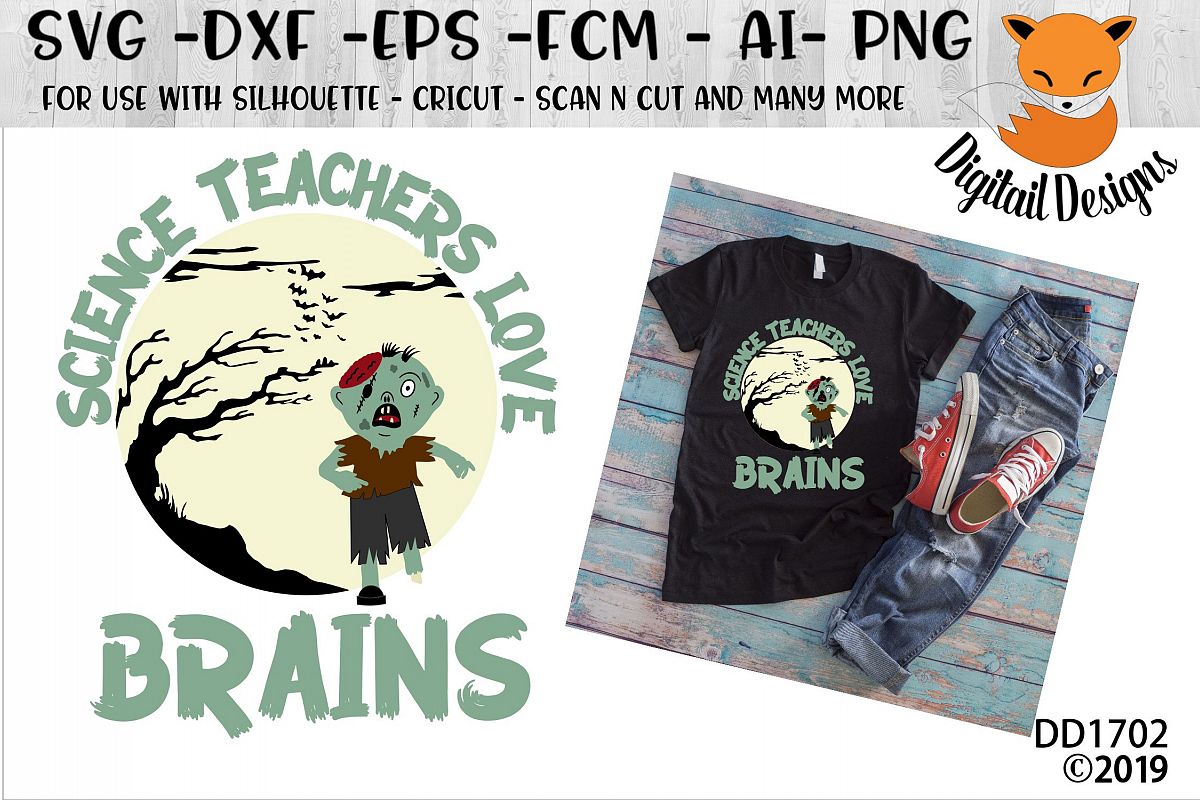 Science Teachers Love Brains Halloween SVG example image 1