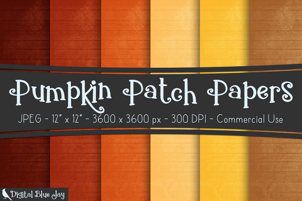 Digital Paper Textured Backgrounds - Pumpkin Patch example image 1