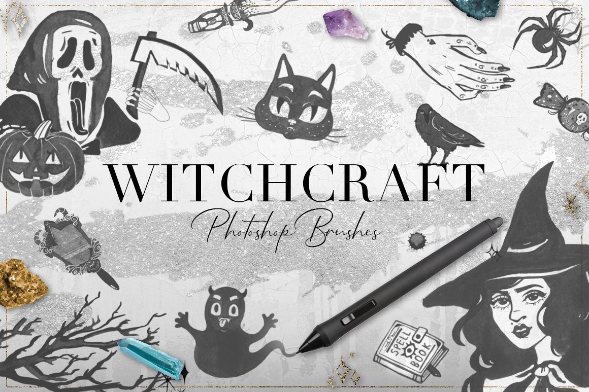 75 Witchcraft Photoshop Brushes example image 1