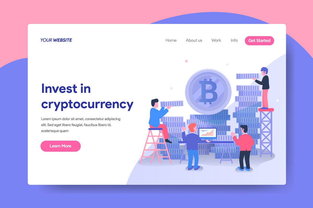 Landing page template of Cryptocurrency Investment Service. example image 1
