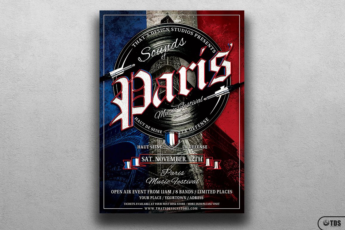 Sounds of Paris Flyer Template example image 1