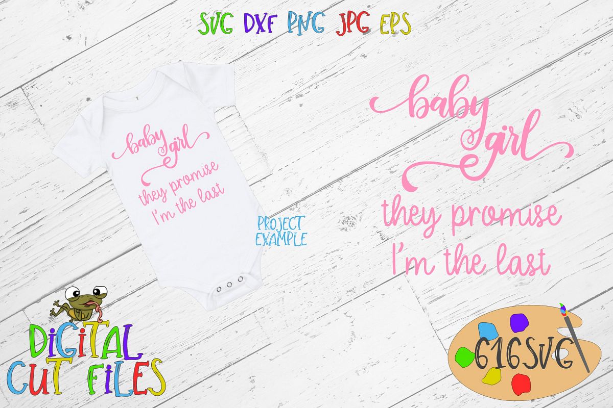 Baby Girl They Promise I'm The Last SVG example image 1