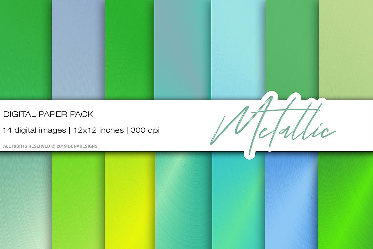 Metallic Digital Papers, Metallic Background example image 1