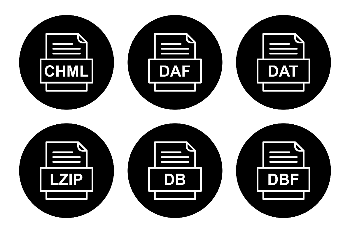 Set Of File Formats Icons example image 1