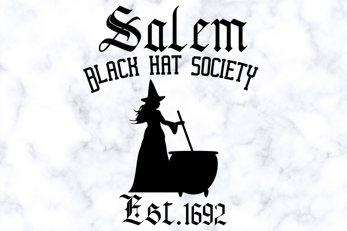 Witch SVG, Black Hat Society, Halloween Digital Cut File example image 1