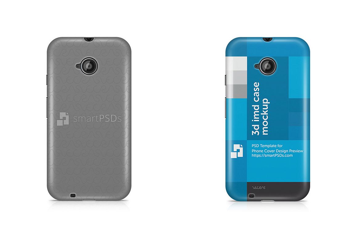 Motorola Moto E2 3d IMD Mobile Case Design Mockup 2015 example image 1