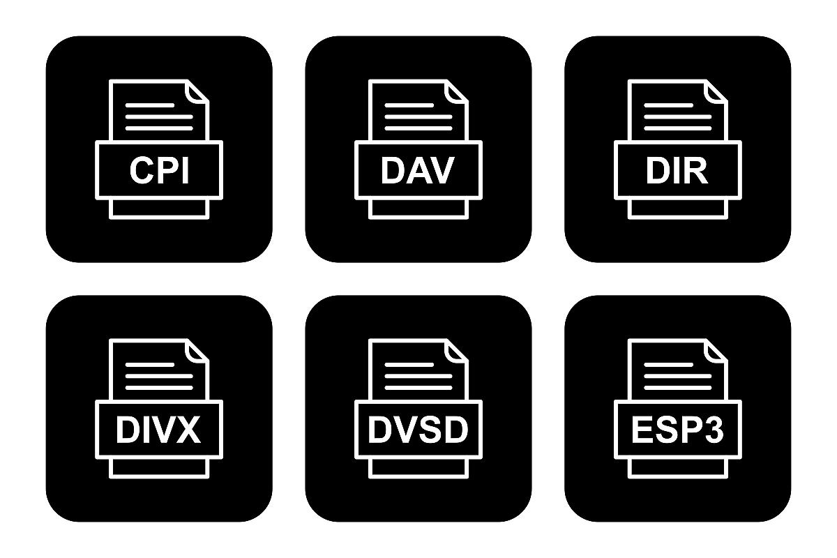 Set Of File Formats Icons example image 1