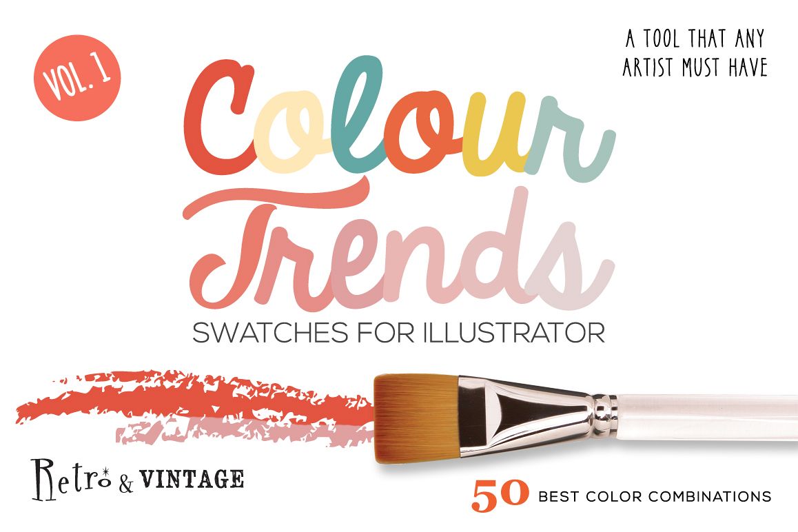 Colour Trends Retro Swatches Vol1 example image 1