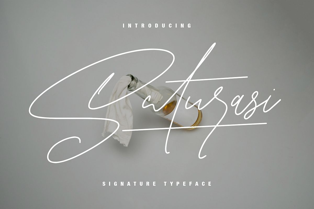 Saturasi Signature Typeface example image 1