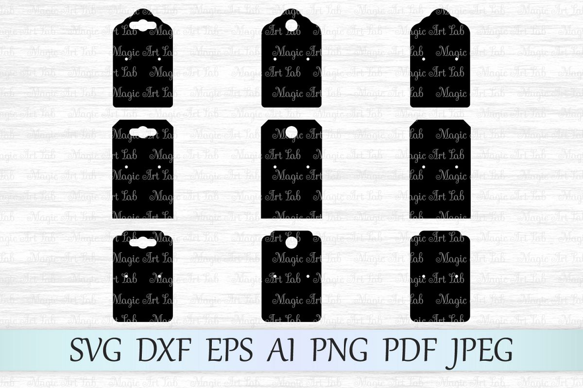 Download Earring cards SVG, Earring display cards SVG template, DIY