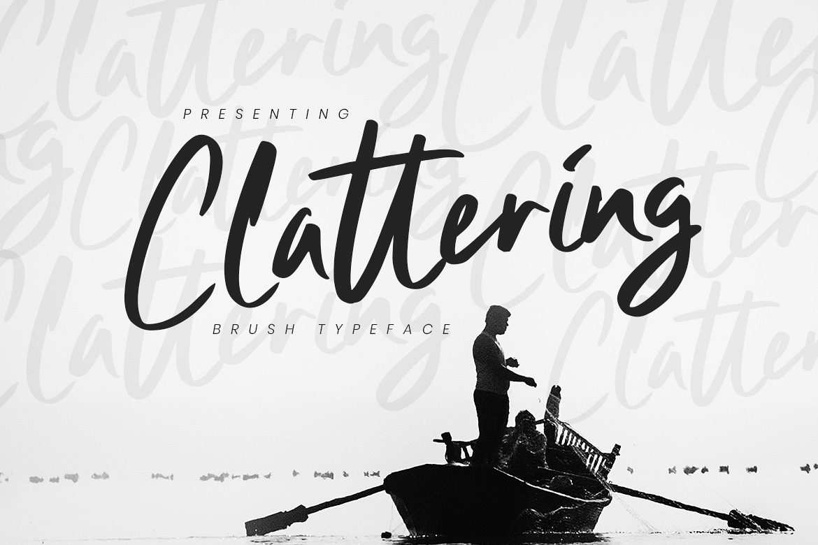 Clattering Brush Typeface example image 1