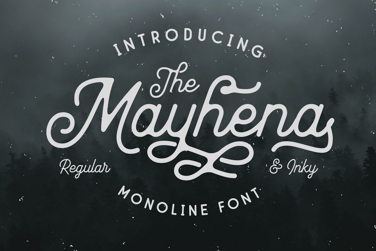 Mayhena Monoline Font example image 1