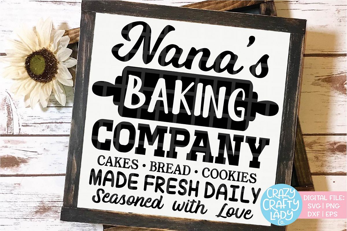 Nana's Baking Company SVG DXF EPS PNG Cut File example image 1