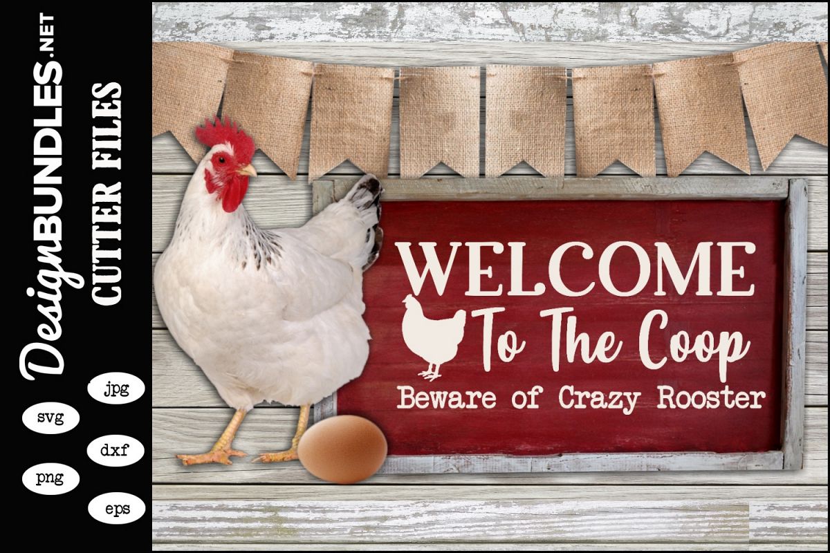Crazy Rooster SVG example image 1