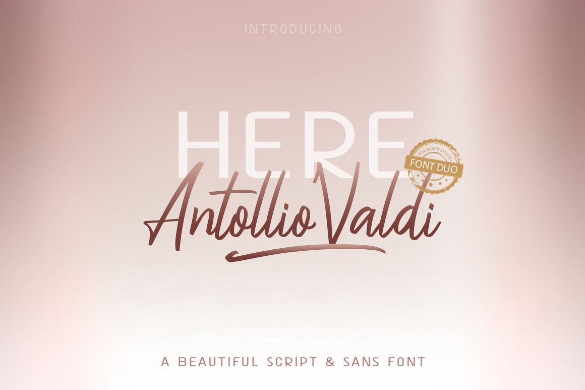Here Antollio Valdi Font Duo example image 1