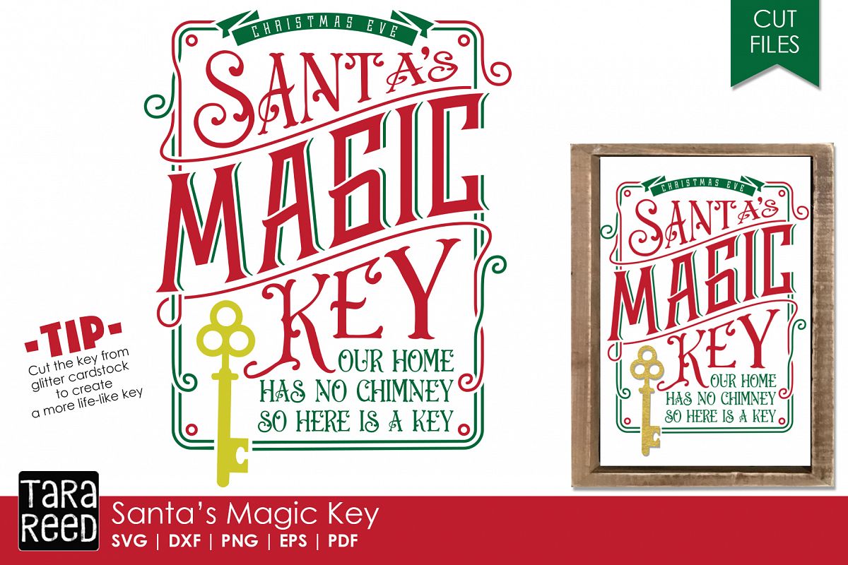 Santa's Magic Key - Christmas SVG and Cut Files for Crafters