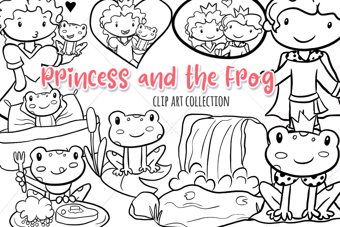Frog Prince Digital Stamps example image 1