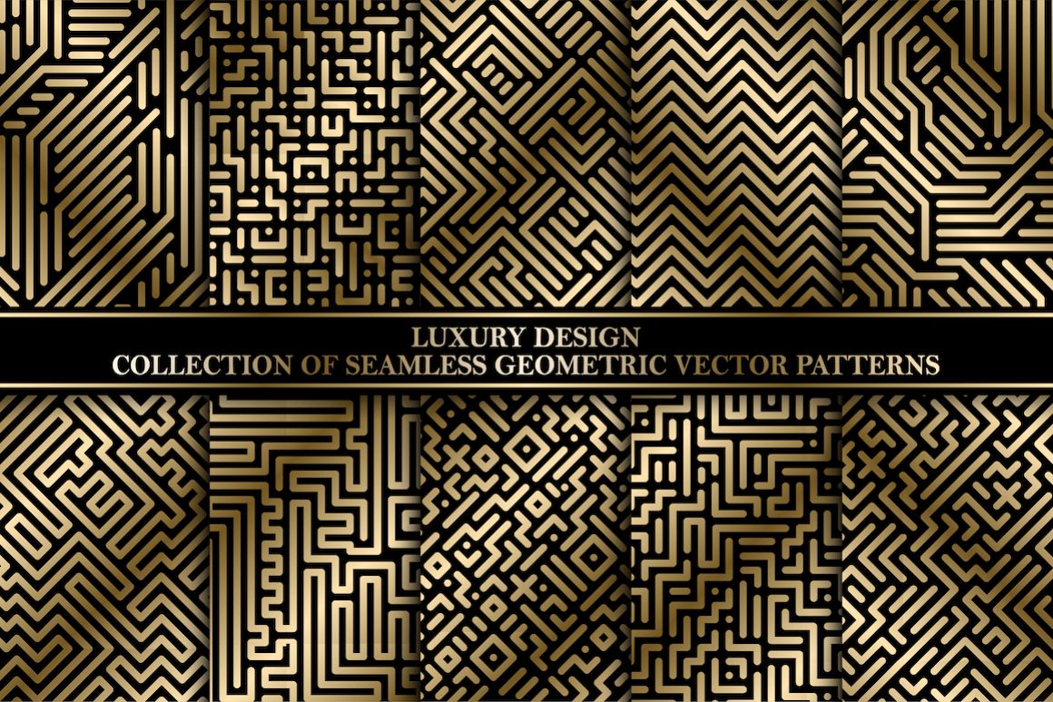 Luxury striped geometric patterns example image 1