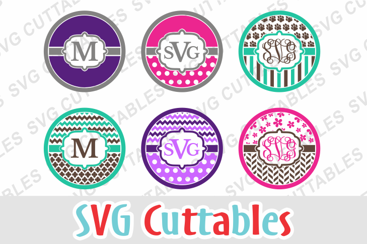 Monogram Frames set of 6 example image 1