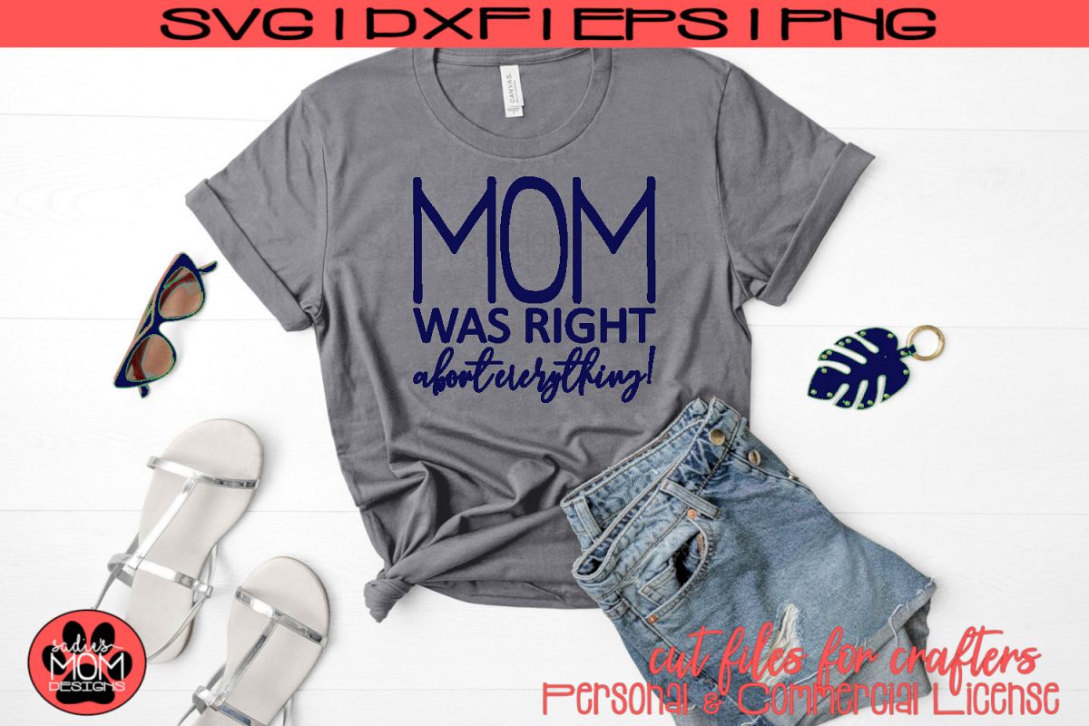 Mom Was Right About Everything SVG | Mother's Day Cut File example image 1