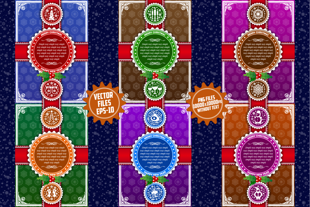 Greeting card for christmas and new year. example image 1