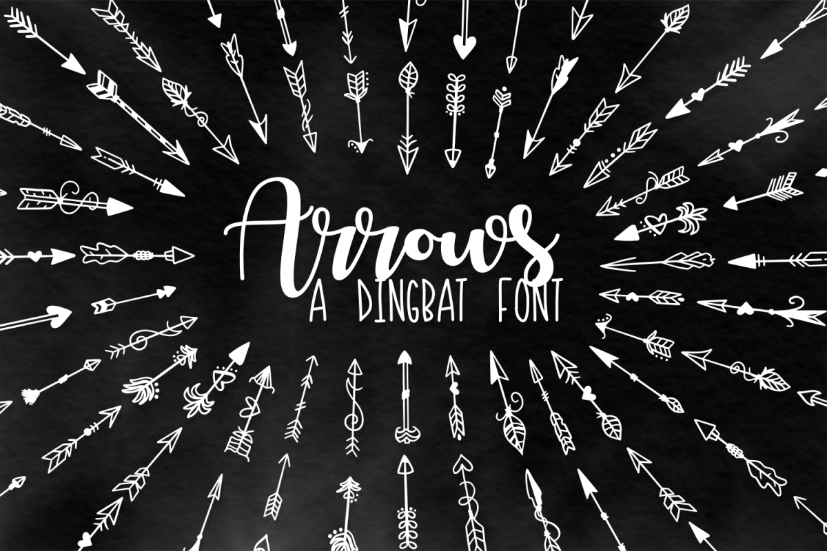 Arrow Font - Ornaments example image 1