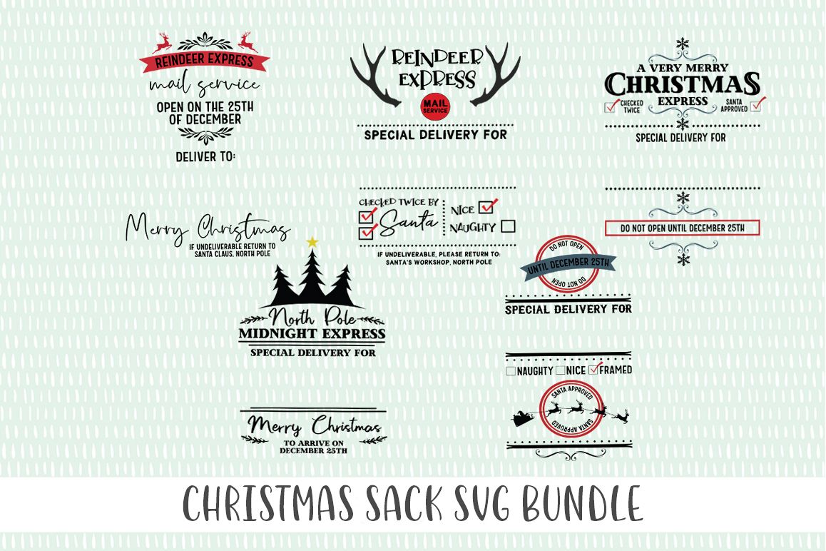 Christmas Bag SVG Bundle example image 1