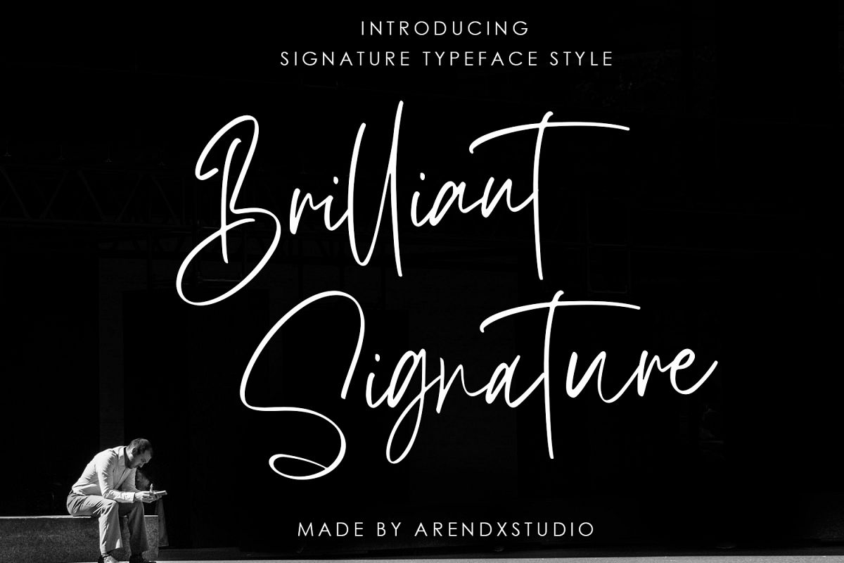 Brilliant Signature Logotype Font example image 1