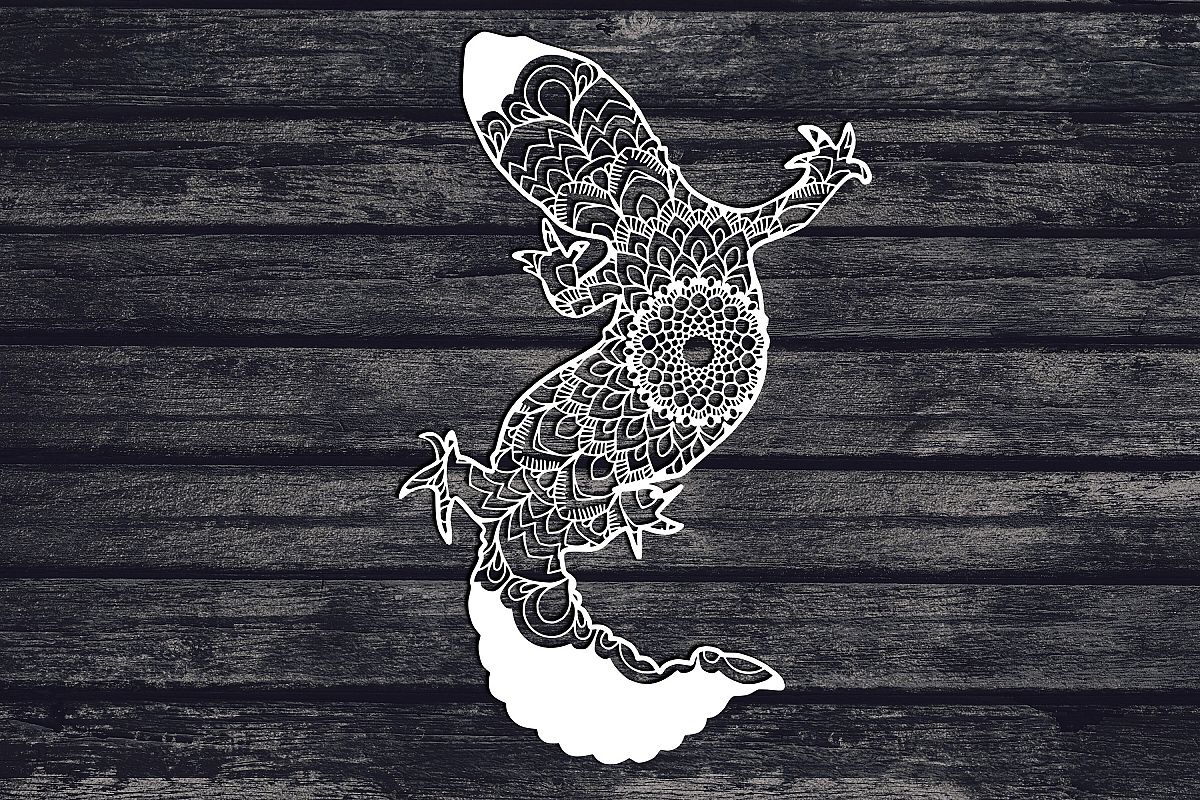 Mandala Leopard Gecko Svg, Leopard Gecko Svg, Mandala Svg example image 1