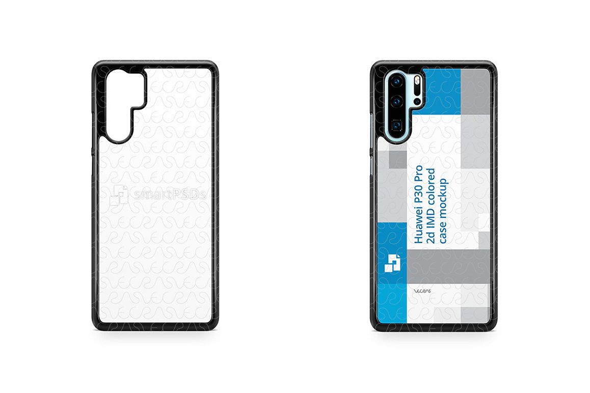Huawei P30 Pro 2d PC Colored Case Design Mockup 2019 example image 1