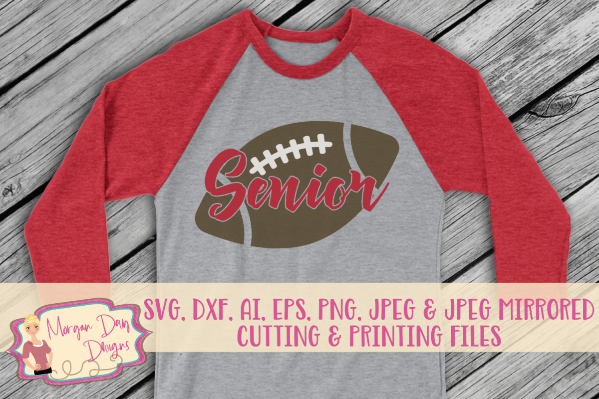 Football Senior SVG, DXF, AI, EPS, PNG, JPEG example image 1