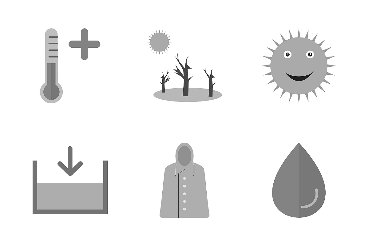 Set Of Weather And Season Icons example image 1