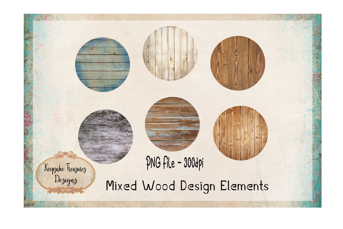 Mixed Wood Design Element Set example image 1