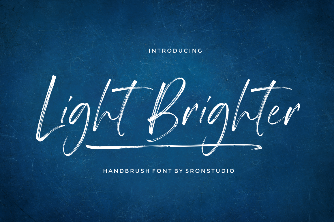 Light Brighter - Handbrush Font example image 1