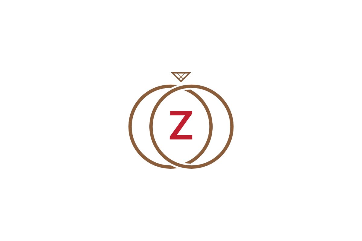 z letter ring diamond logo example image 1