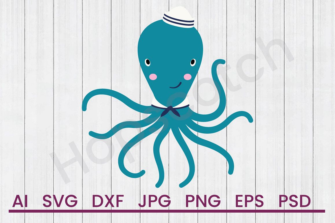 Octopus SVG, DXF File, Cuttatable File example image 1