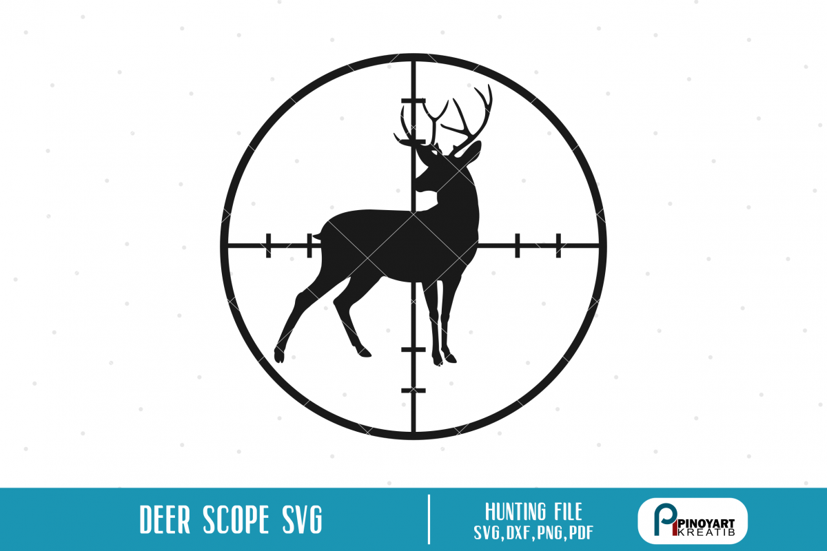 Download Deer in Scope svg - a deer hunt vector file
