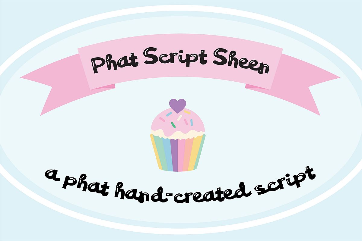 PN Phat Script Sheen Font Duo example image 1