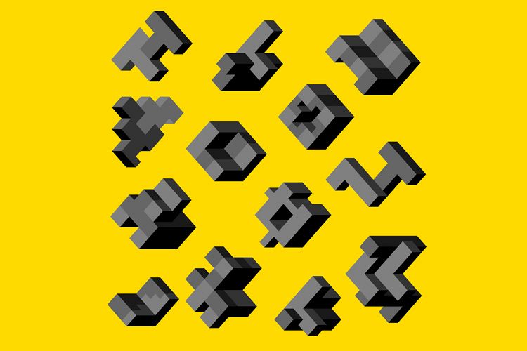 Isometric abstract geometric example image 1