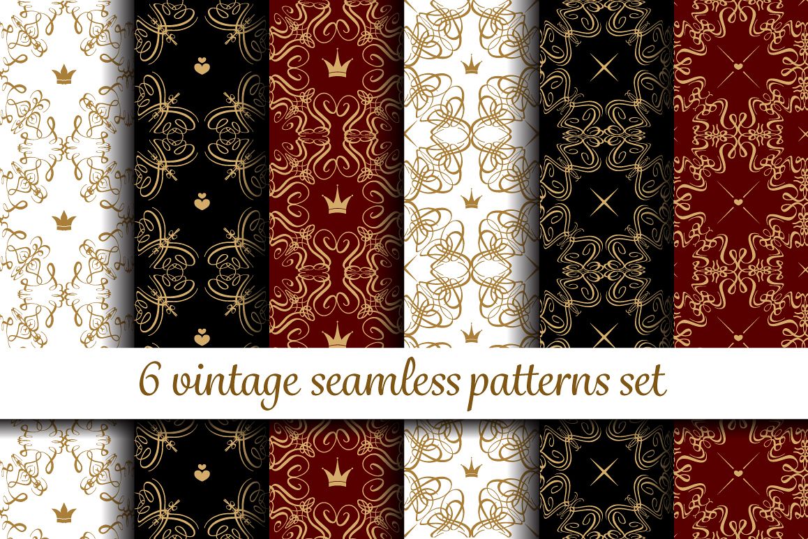 Vintage patterns set example image 1