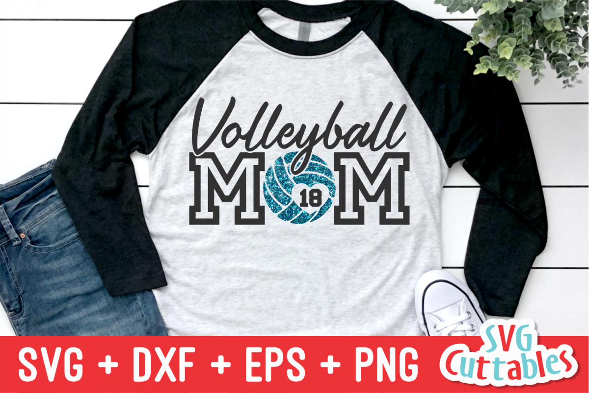 Volleyball Mom | Volleyball svg Cut File example image 1