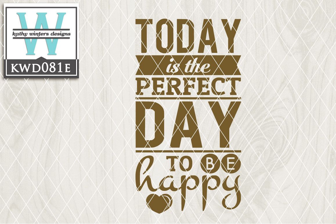 Happiness Cutting File KWD081E example image 1
