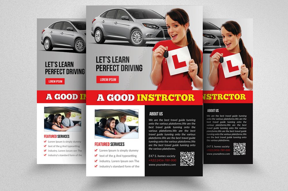Driving School Flyer Template example image 1