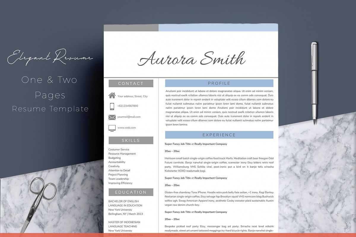 Resume Template Word CV example image 1