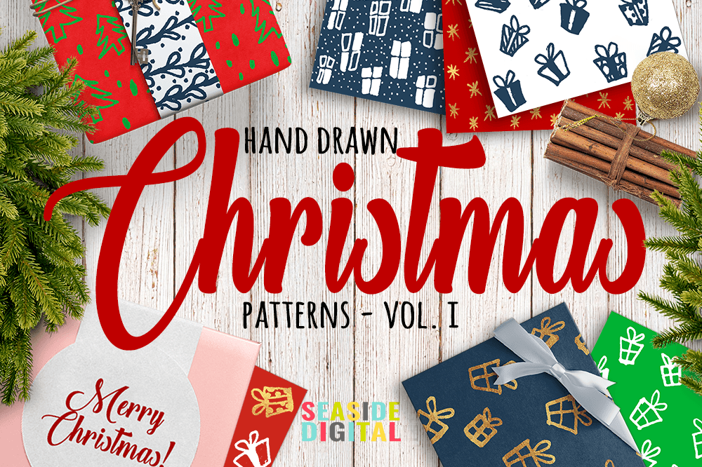 Hand Drawn Christmas Patterns I example image 1