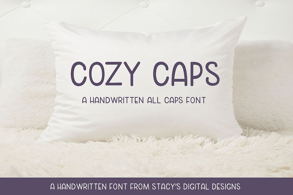 Cozy Caps - A handwritten all caps font example image 1