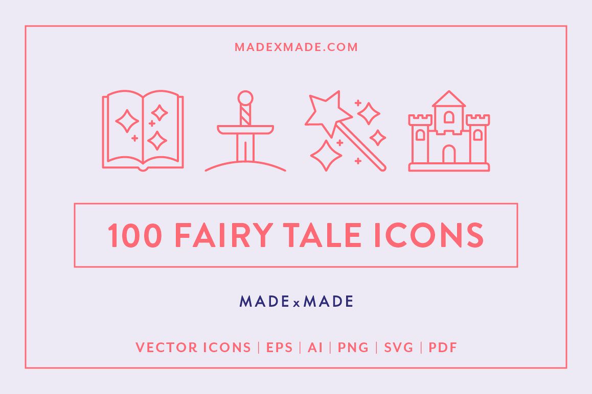 Line Icons - Fairy Tale example image 1