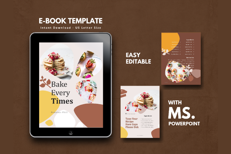 16 Pages Recipe eBook Template bakery powerpoint template example image 1